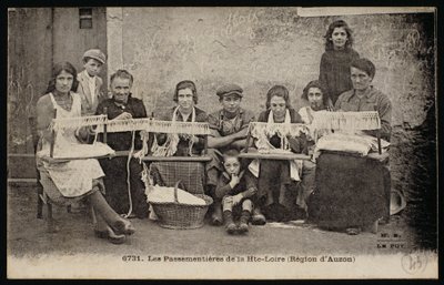 Soft Furnishings Makers in Region of Auzon, c.1900 by French Photographer